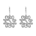 Alison & Ivy Traditional Monogram Lever Back Earrings - 25 mm